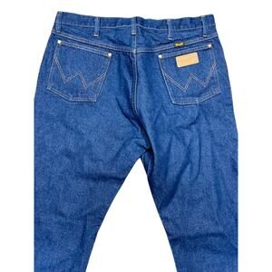 Wrangler A001 Men’s Cowboy Cut‎ 100% Cotton Western Blue Jeans 38 x 34 Preowned